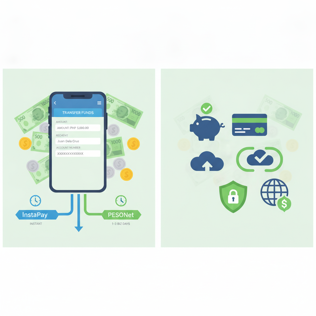 Illustration: JD Fortune Bank Transfer Withdrawal: InstaPay vs PESONet Explained
